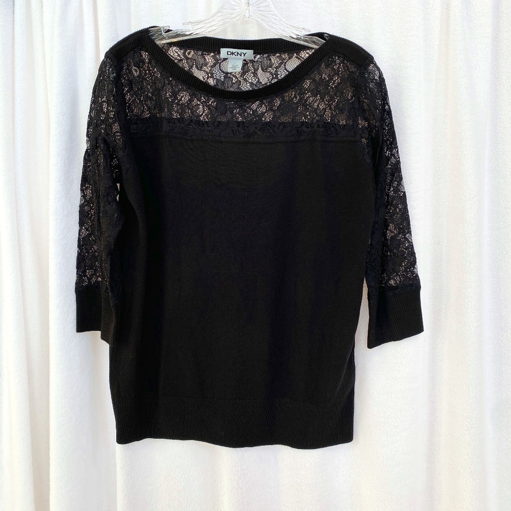 DKNY Black Sweater, Size L